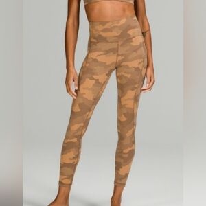 Lululemon Athletica Tan Camouflage Leggings